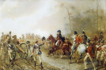 カトル・ブラスへ向かうウェリントン公爵 ロバート・アレクサンダー・ヒリングフォードの歴史的な戦闘シーン Oil Paintings